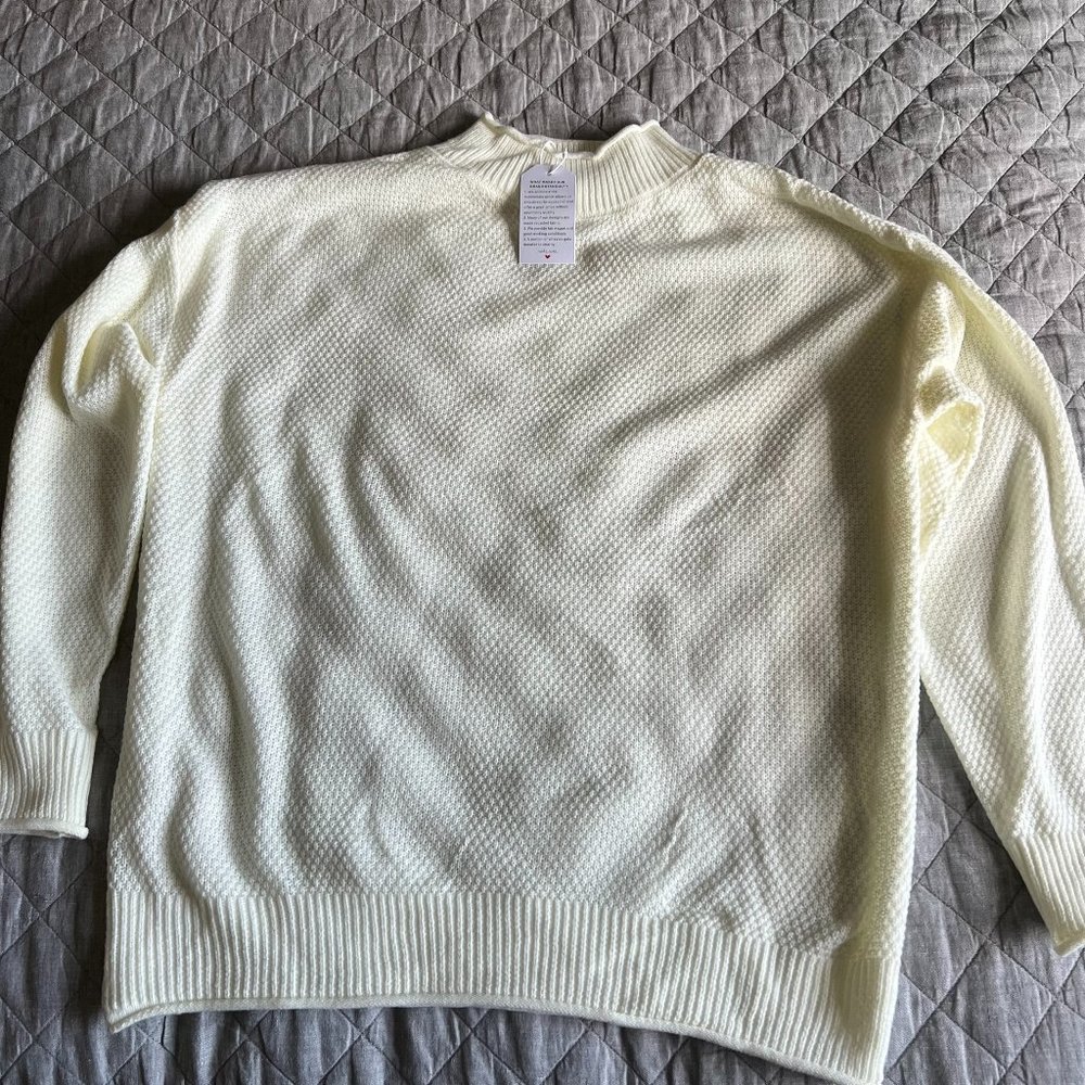 New With Tags Made with Love Cream Sweater Size XL